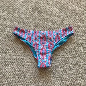 NEW Wolven Amalfi Ruched Hipster Scrunch Bikini Bottoms Cheeky Blue Size XS NWOT